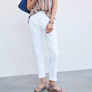 Anthropologie Crisp White Ankle Jeans
